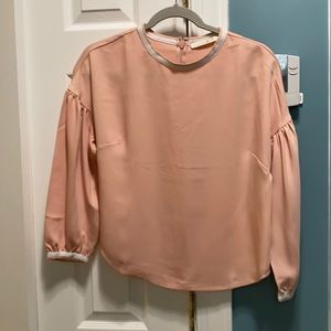 Marie Oliver XXS Peach Raglan Sleeve Top NWOT